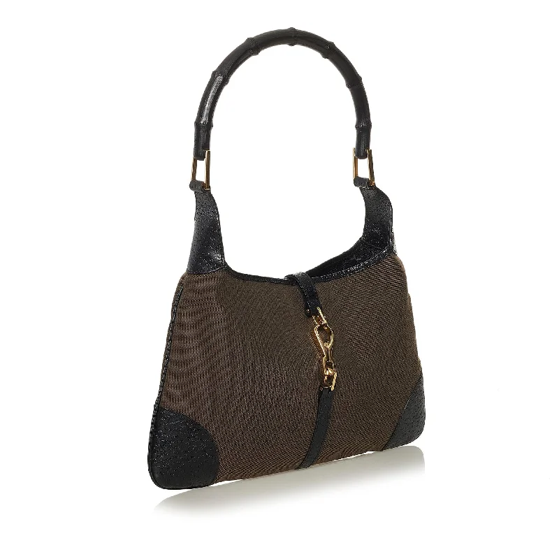 Gucci Bamboo Jackie Canvas Shoulder Bag (34844)