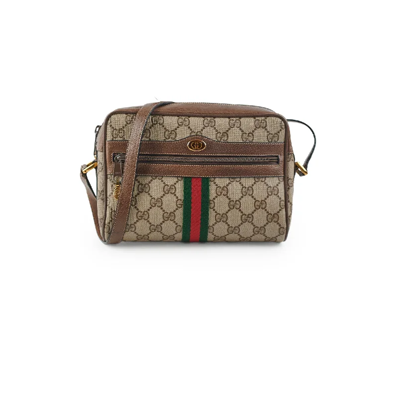 Gucci Monogram Messenger Crossbody Bag