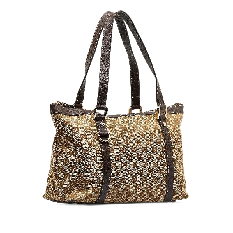 Brown Gucci GG Canvas Abbey D-Ring Tote Bag