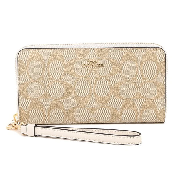 Coach Ladies fc4452 Signature Round Zipper Long Wallet