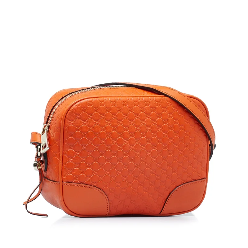 Gucci Bree Orange MicroGuccisima Embossed Leather