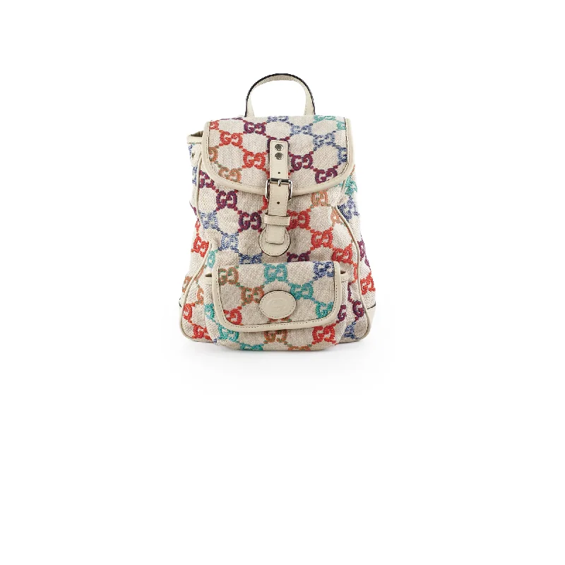 Gucci Multicolour Monogram Canvas Backpack