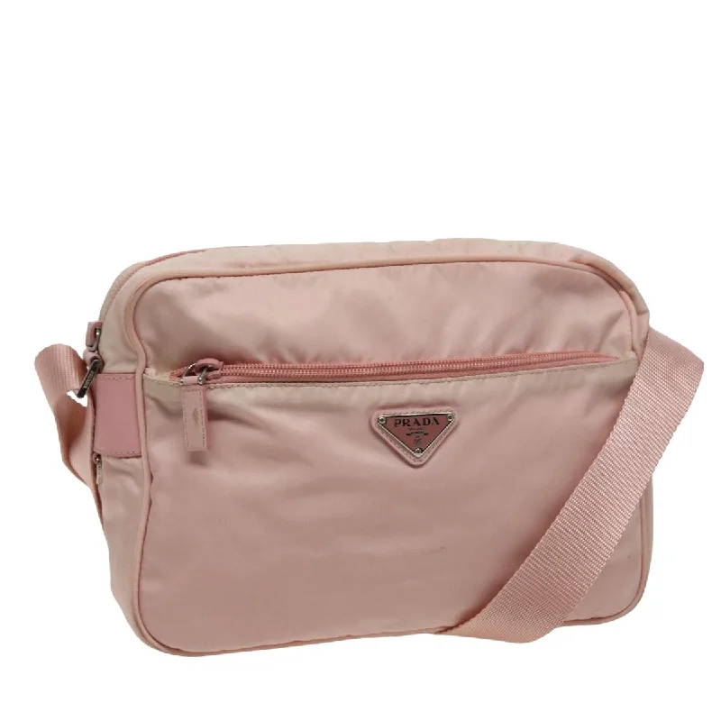 PRADA Shoulder Bag Nylon Pink Auth 79408