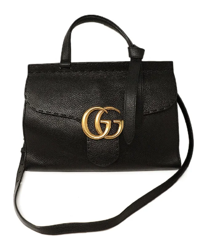 Gucci Black Leather Shoulder Bag