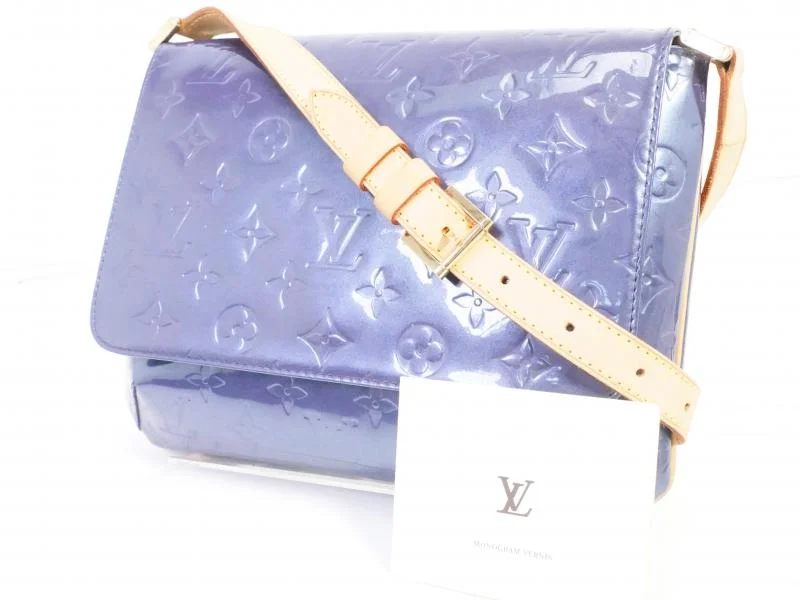 Authentic Pre-owned Louis Vuitton Vernis Indigo Blue Thompson Street Shoulder Bag 191509