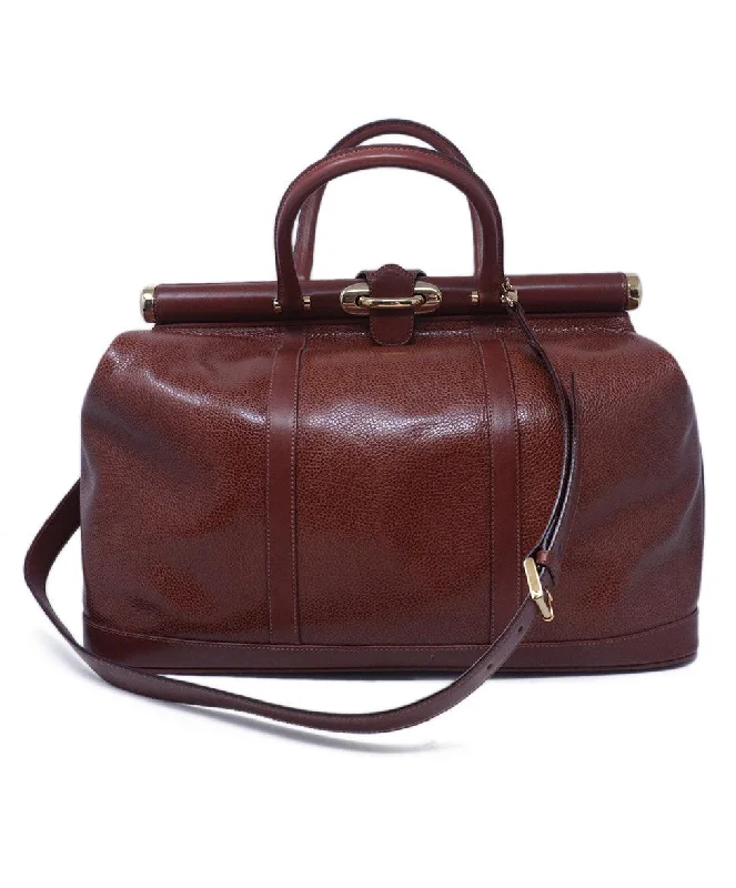 Cole Haan Vintage Cognac Leather Travel Bag