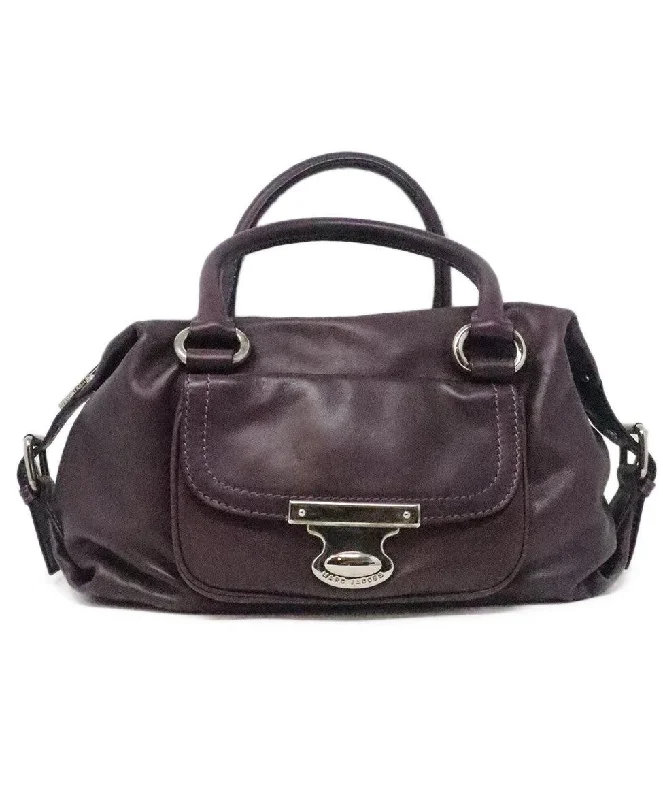 Marc Jacobs Purple Leather Satchel Bag