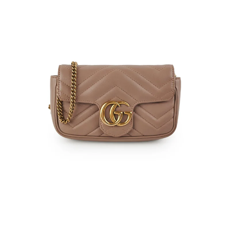 Gucci Super Mini Marmont Pink Crossbody Bag