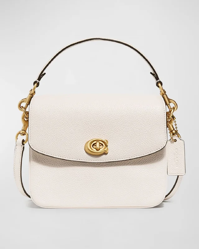 Pebbled Leather Flap-Top Chain Crossbody Bag