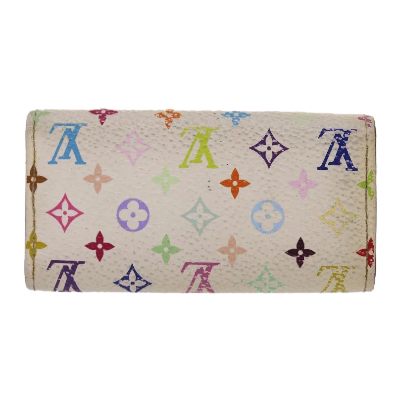 LOUIS VUITTON Monogram Multicolor Multi Cles 4 Key Case White M60043 Auth 45447