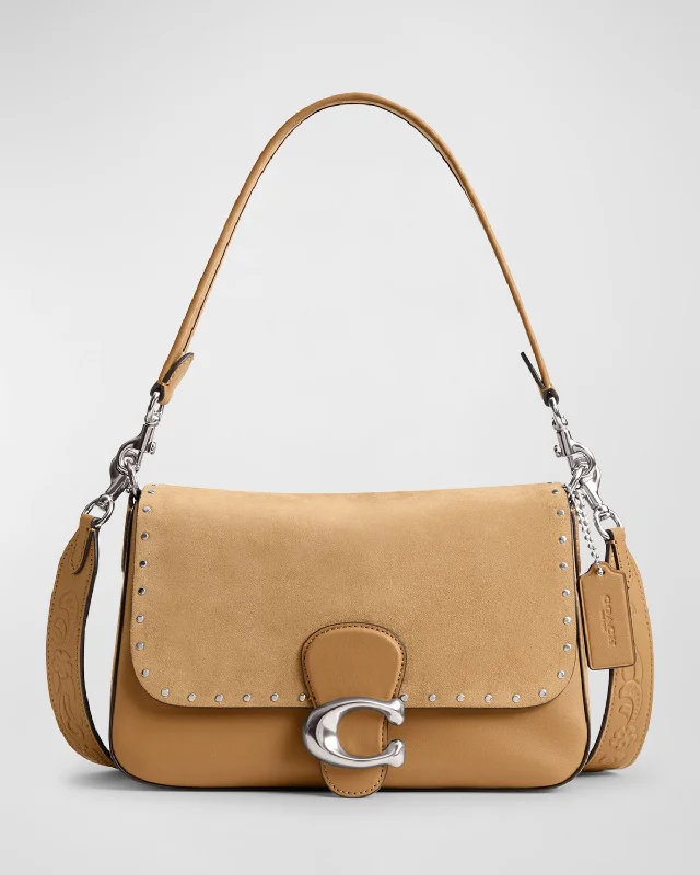 Tabby Rivet Leather & Suede Shoulder Bag