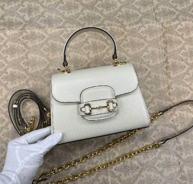 Gucci Horsebit 1955 mini bag white leather