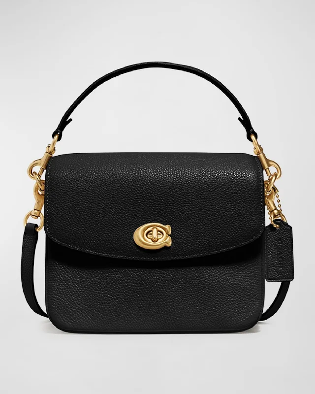 Pebbled Leather Flap-Top Chain Crossbody Bag