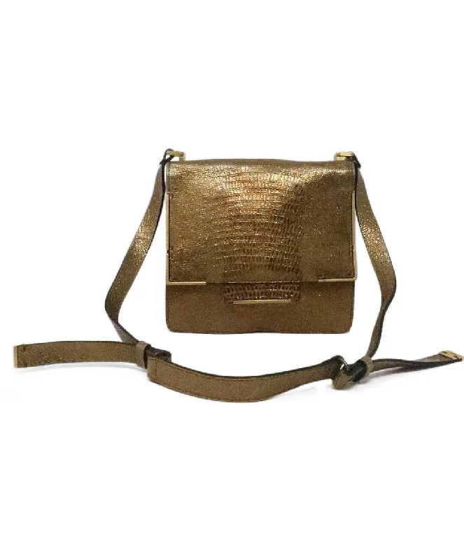 Lanvin Gold Leather Shoulder Bag