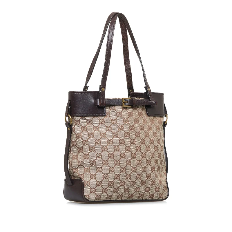 Brown Gucci Small GG Canvas Belt Tote