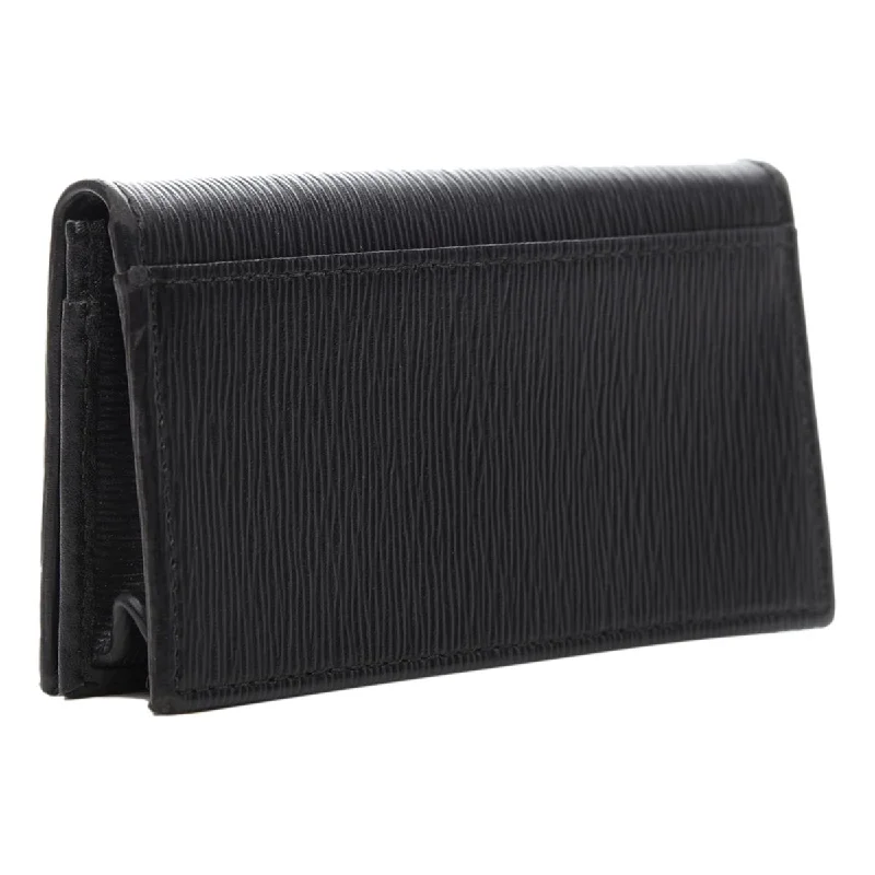 Prada Black Vitello Move Leather Card Case Wallet 1MC122