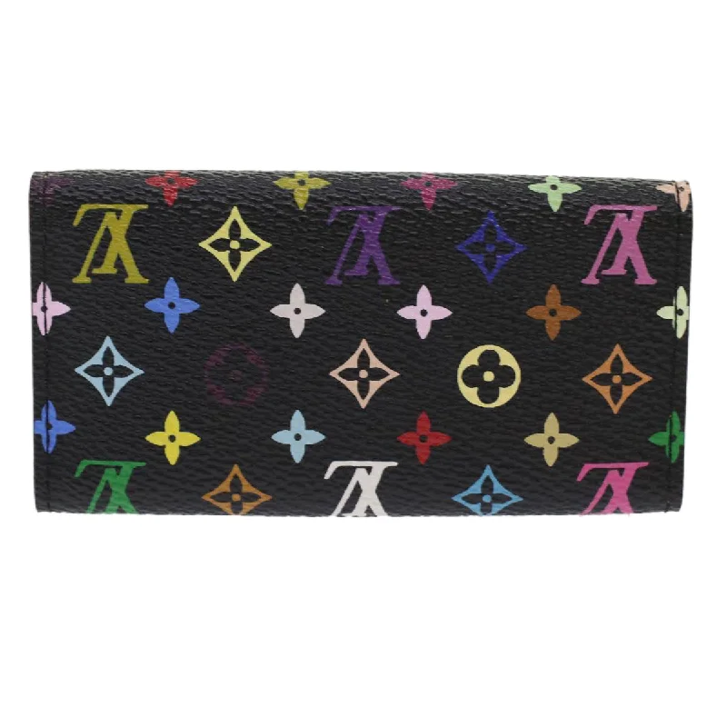 LOUIS VUITTON Monogram Multicolor Multicles 4 Key Case Black M60044 Auth 48673