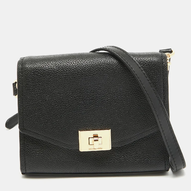 Black Leather XS Cassie Crossbody Bag