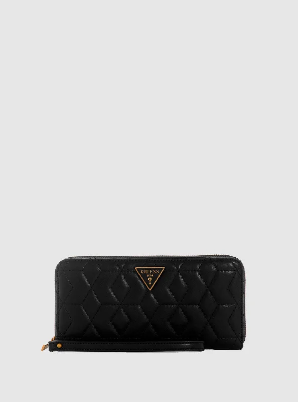 Black Elenia Large Wallet