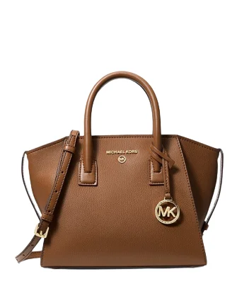 Michael Michael Kors Avril Small Leather Top-Zip Satchel