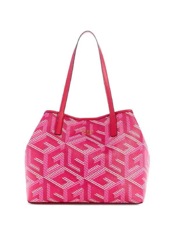 Magenta Logo Vikky Tote Bag