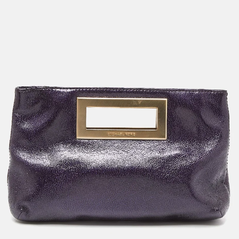 Purple Patent Leather Berkley Clutch