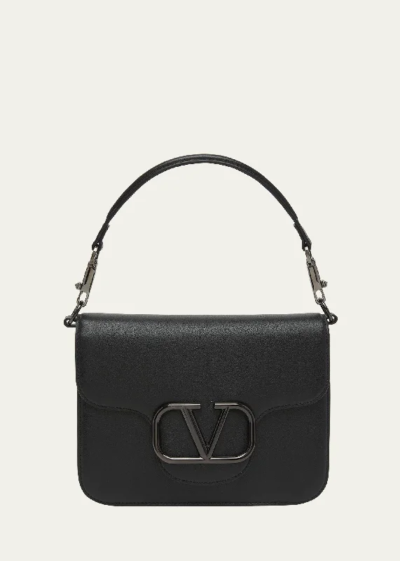 Loco VLOGO Flap Leather Shoulder Bag