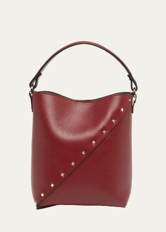 Wispy Small Rockstud Leather Bucket Bag