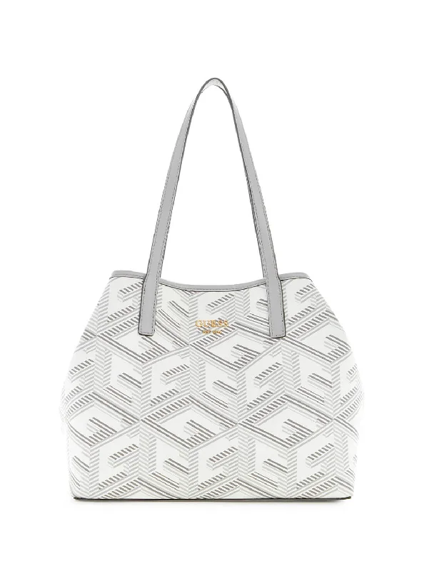 Grey Logo Vikky Tote Bag