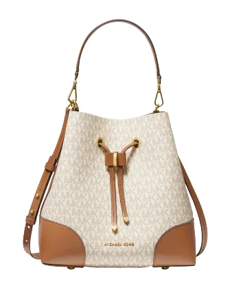 Michael Michael Kors Signature Mercer Gallery Convertible Bucket Leather Shoulder Bag