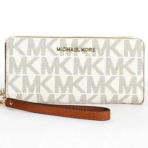 Michael Kors Specchio Jetset Travel Continental Wristlet Vanilla