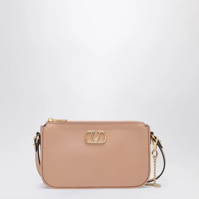 Cinnamon Rose Leather VLogo Signature Mini Bag