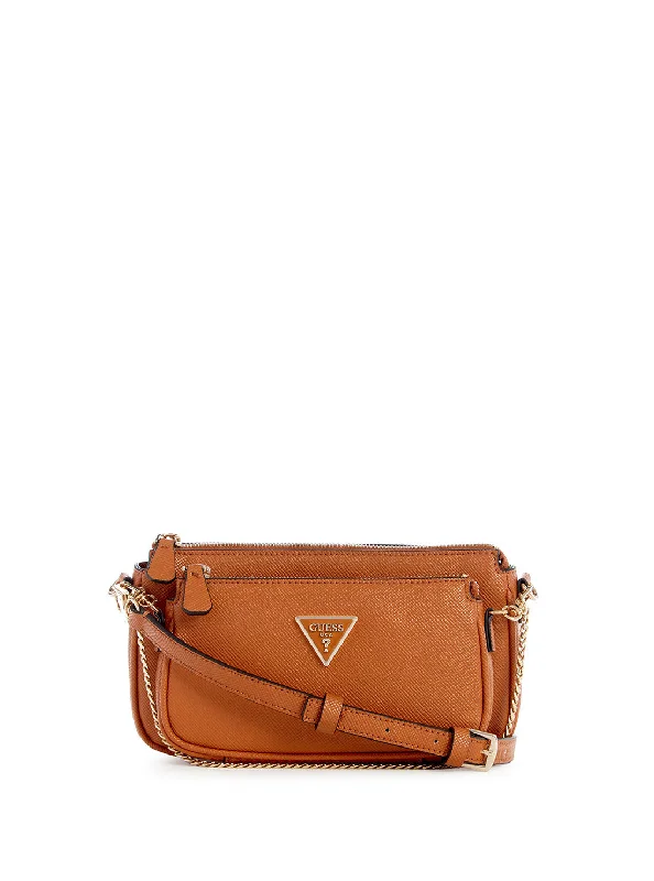 Light Cognac Noelle Crossbody Pouch Bag