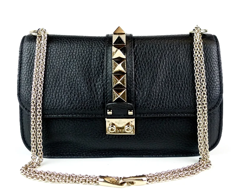 Glam Lock Calf Leather Medium Bag