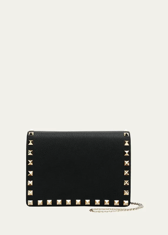 Rockstud Vitello Chain Clutch Bag