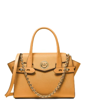 Michael Michael Kors Carmen Small Flap Belted Leather Satchel