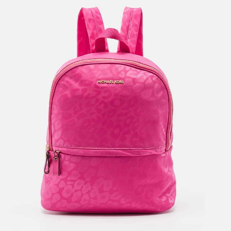 Fuchsia Nylon Backpack