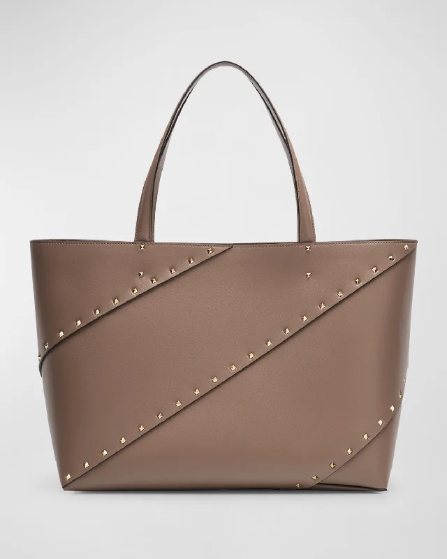 Wispy Large Rockstud Leather Tote Bag