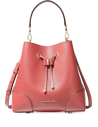 Michael Michael Kors Mercer Gallery Convertible Bucket Leather Shoulder Bag