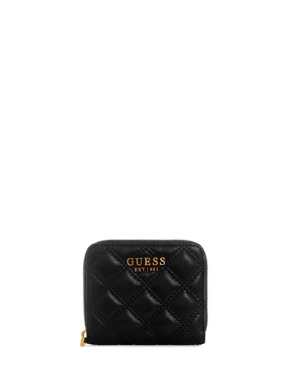 Black Giully Small Zip Wallet