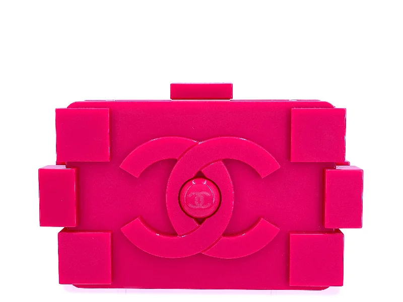 Chanel Pink Lego Minaudière Clutch Shoulder Bag 2014 Brick Plexiglass RHW VW2