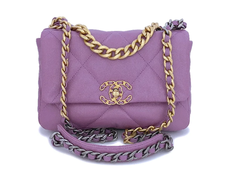 Chanel 19 Bag Lavender Mauve 20B Medium Flap CO1