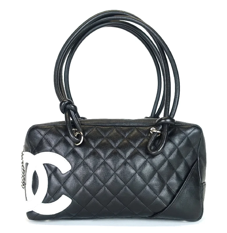 Cambon Bowler Medium Quilted Lambskin Leather Bag