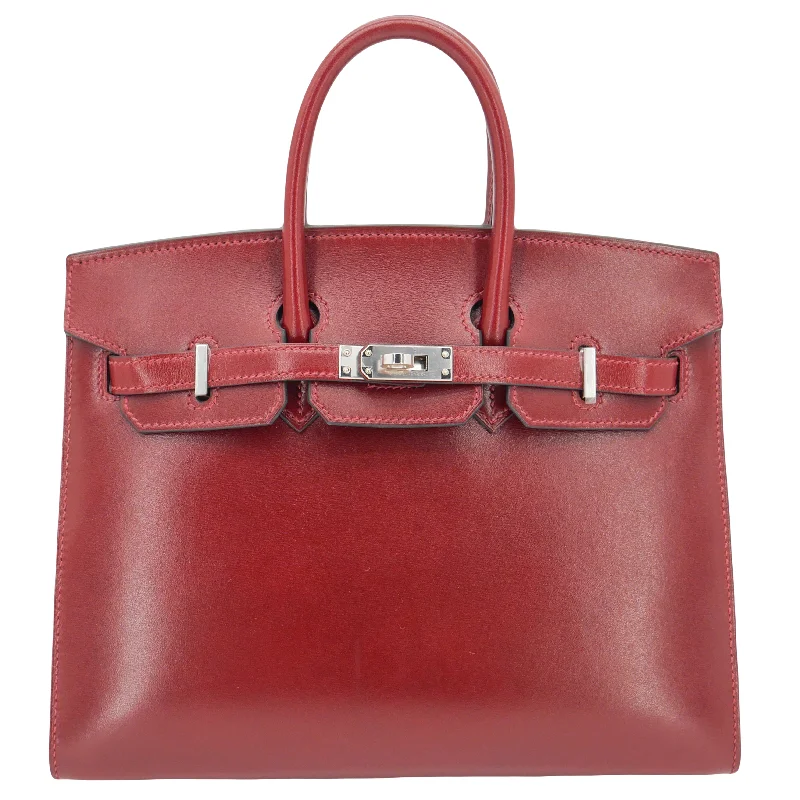 Hermès 25cm Birkin Sellier Rouge H Box Calf Leather Palladium Hardware