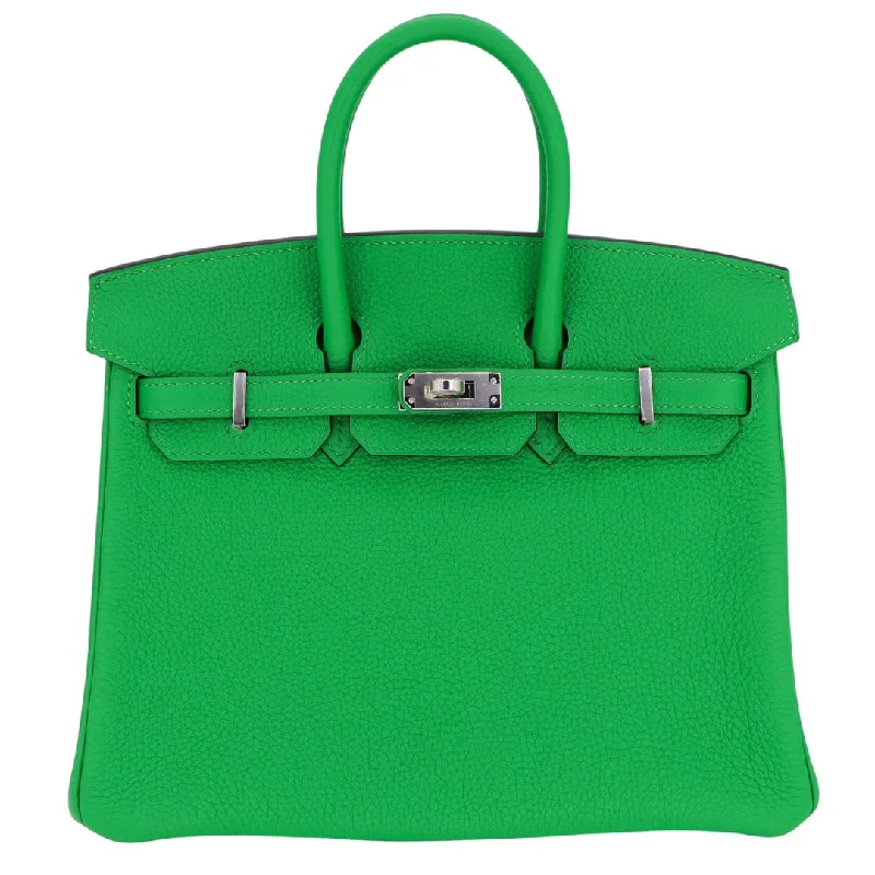 Hermès 25cm Birkin Verso Bambou Togo Leather Palladium Hardware