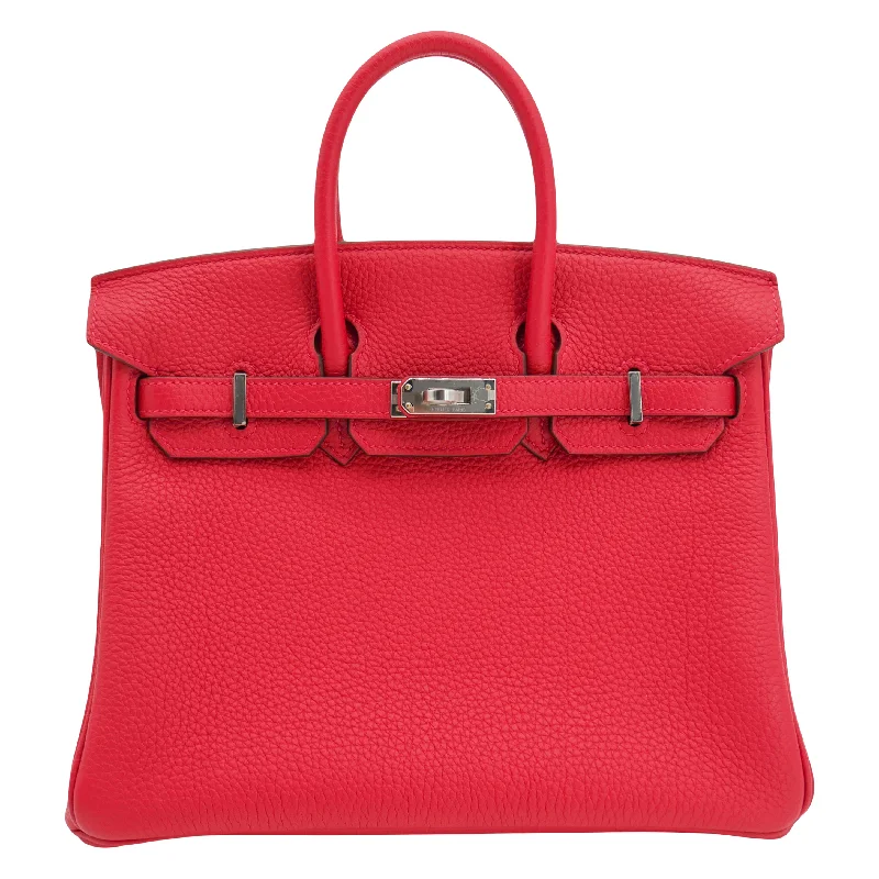 Hermès 25cm Birkin Verso Rouge Casaque Togo Leather Palladium Hardware