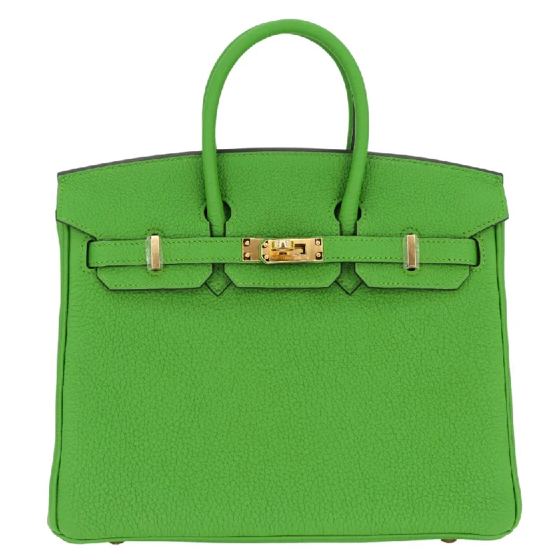 Hermès 25cm Birkin Vert Yucca Togo Leather Gold Hardware