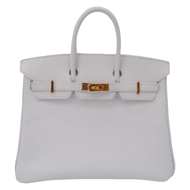 Hermès 25cm Birkin White Epsom Leather Gold Hardware