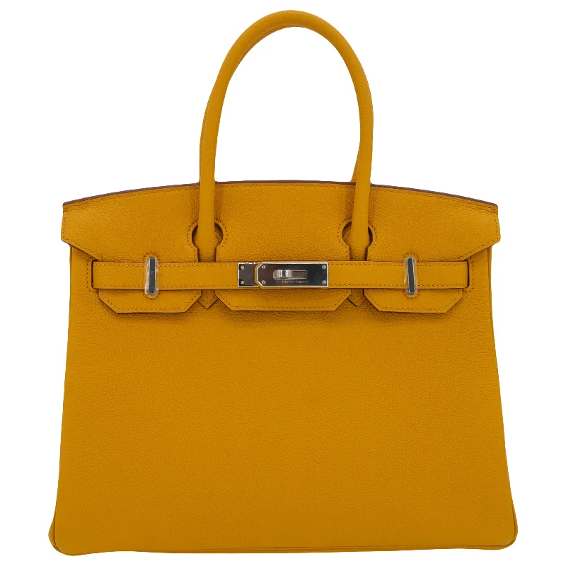 Hermès 30cm Birkin Ambre Togo Leather Palladium Hardware