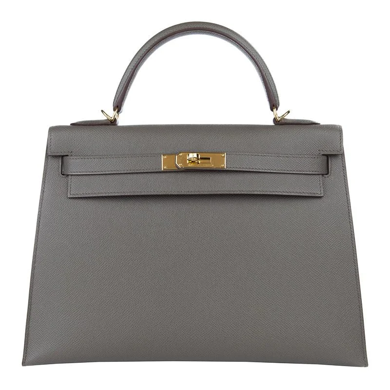 Hermès 32cm Kelly Etain Epsom GHW